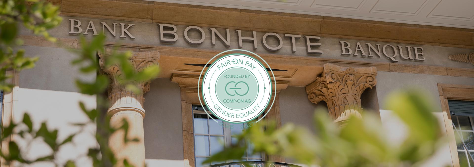 La Banque Bonhôte recertifiée Fair-ON-Pay