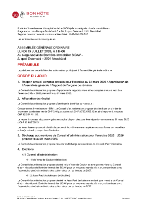 Téléchargez la convocation et ordre du jour en format PDF Téléchargez la convocation et ordre du jour en format PDF