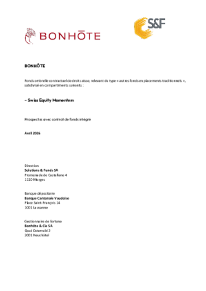 Prospectus and contract (in French)